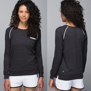 Lululemon Weightless Pocket Tee Luon Lightweight Black Layering Top Womens Sz 10
